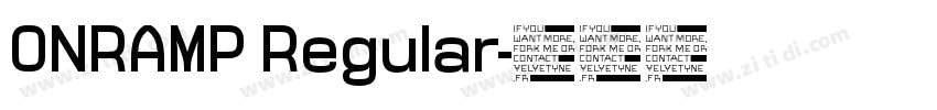 ONRAMP Regular字体转换